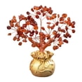 thumbnail image 2 of Piedras de árbol de cristal natural Piedras de fortuna Feng Shui Alambre Adorno de pecho Oficina en hogar base de Yotijar Árbol del dinero, 2 of 10