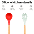 thumbnail image 3 of Juego de utensilios de cocina de silicona de 2 piezas, utensilios de cocina de madera fáciles de limpiar, utensilios de cocina antiadherentes, 3 of 5