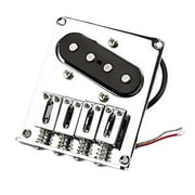 Guitar Bridge Electric Guitar with Pickup Durable Devices Vintage Easy to Install Direct Replaces 4 Strings Saddles