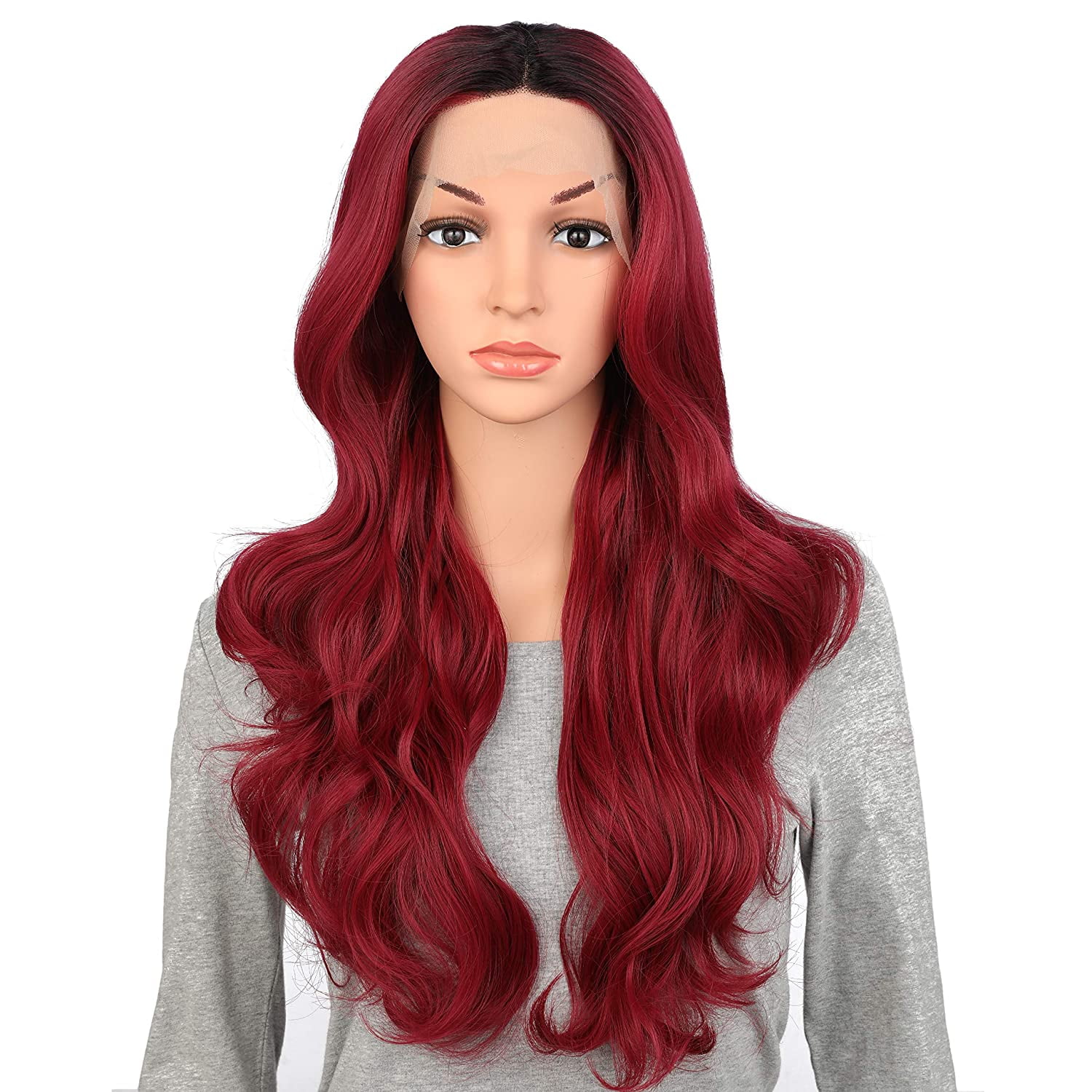 synthetic curly lace front