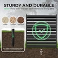thumbnail image 2 of EAYSG 42" H x 38" W Heavy-Duty Metal Outdoor Privacy Fence Panel, Rustproof AC Unit & Trash Can Screen, No-Dig Installation with 12" Ground Stake, Expandable Design - Black, 2 of 7