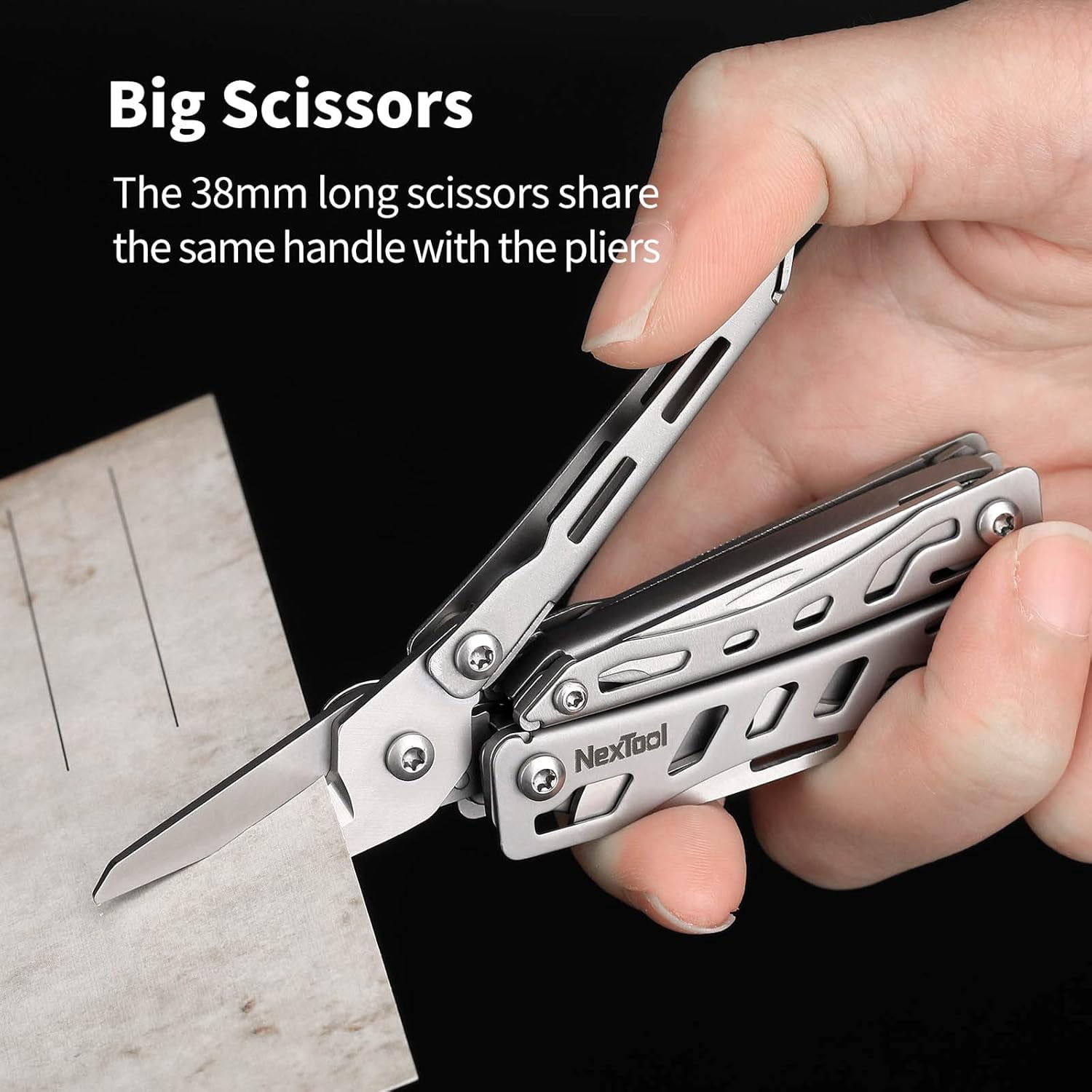 NexTool EDC Multitool, 10 in 1 Mini Pocket Knife Multi Tool with Key Ring, Mini Flagship, Sliver