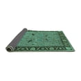 thumbnail image 2 of Ahgly Company Indoor Round Oriental Turquoise Blue Industrial Area Rugs, 6' Round, 2 of 4