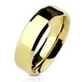 thumbnail image 2 of 14K Gold Ion Plated Stainless Steel Beveled Edge Flat Wedding Band Ring Width 8mm Size 09, 2 of 4