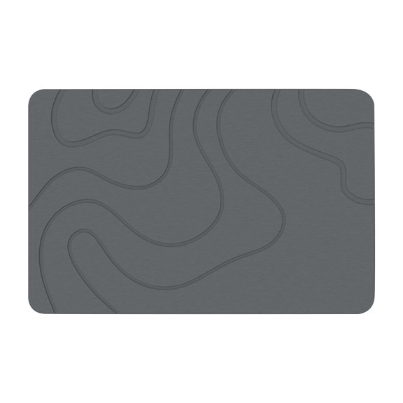 1 PC Bath Mat Non Slip Shower Mat Bath Mat,Quick Drying Floor Mat Bath Mat,Super Absorbent Bathroom Mat Bathroom Rug(15.3"×23.6",Dark Gray)