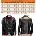 thumbnail image 3 of Elegant Stylish Brown 100% Genuine Lambskin Leather Lightweight Soft Satin lining with comforatble to carry Blazer for Men - L Size, 3 of 3