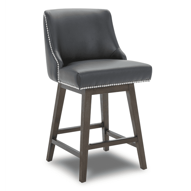 CHITA 26 inch Faux Leather Swivel Upholstered Counter Height Bar Stools