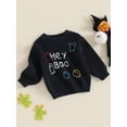 thumbnail image 3 of Nygoyerh Baby Girls Boys Halloween Sweaters Long Sleeve Crew Neck Pullovers Letter Print Knitwear Warm Clothes 6M 9M 18M 2T 3T Infant Clothing for Casual, 3 of 7