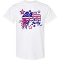 thumbnail image 3 of Inktastic 4th of July Fireworks Stars and American Flag T-Shirt, 3 of 5