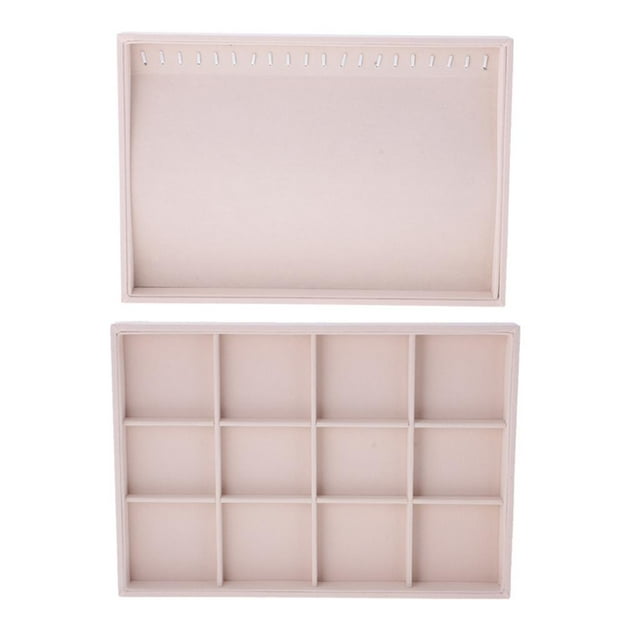 2 Pedazos de Caja de Almacenamiento de Joyas Accesorio para Mujeres Unisexo Salvador Bandeja de terciopelo de la joyería