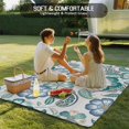 thumbnail image 4 of Teal Paisley Pattern Outdoor Rug 6x9 Ft - Reversible Patio Rug Outdoor Camping Rugs, Boho Ethnic Floral Traditional Washable Indoor Outdoor Area Rugs, Non-Slip Outdoor Carpet Runner for Deck/Porch, 4 of 8