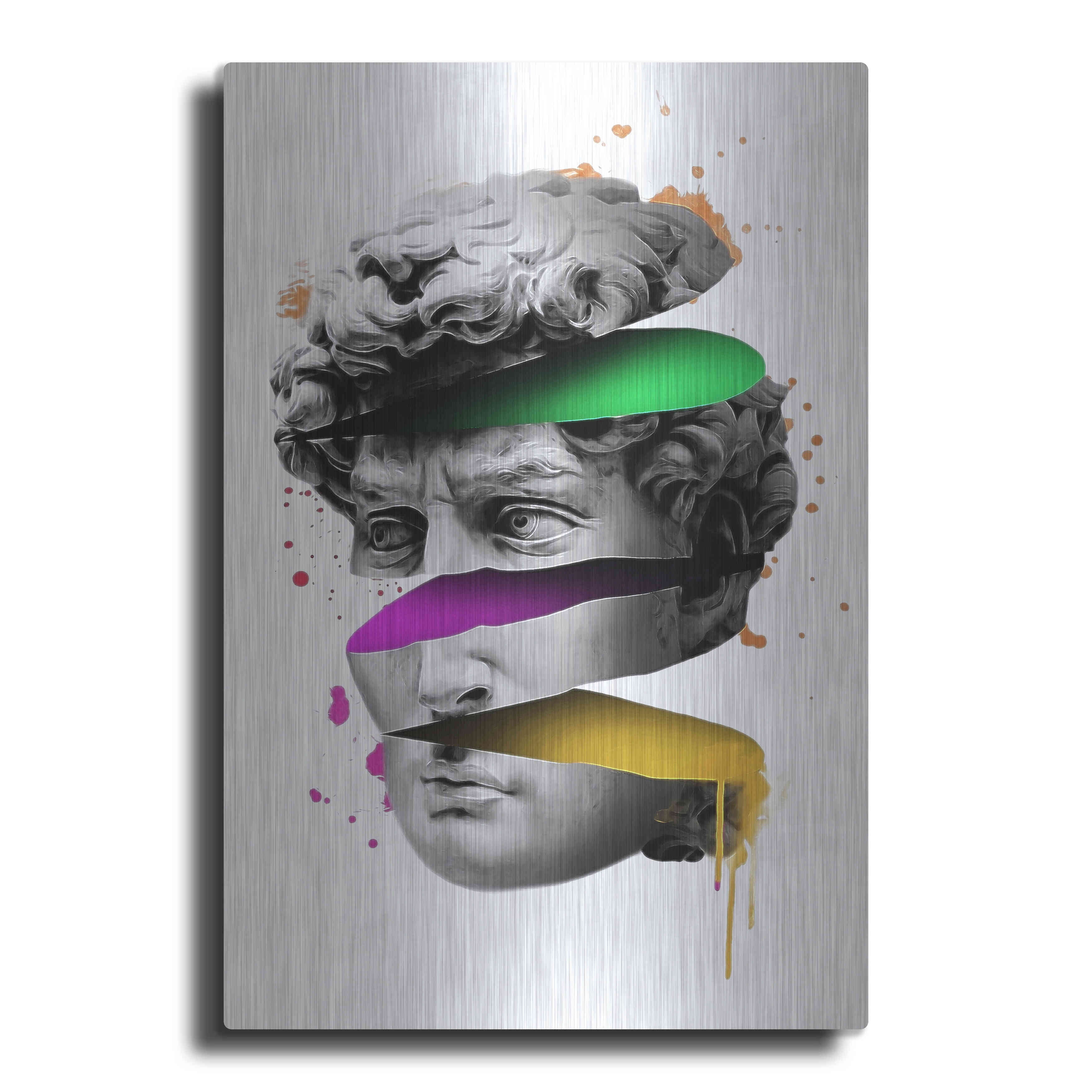 Michelangelo David Pop Art Acrylic Wall Art, 24" x 36"