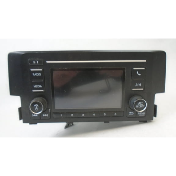 Pre-Owned 2017 2018 Honda Civic Radio Receiver CD Display 39100-TGG-A211-M1 Canada OEM LKQ - Verify Specific Vehicle Fitment In Description - (Good)