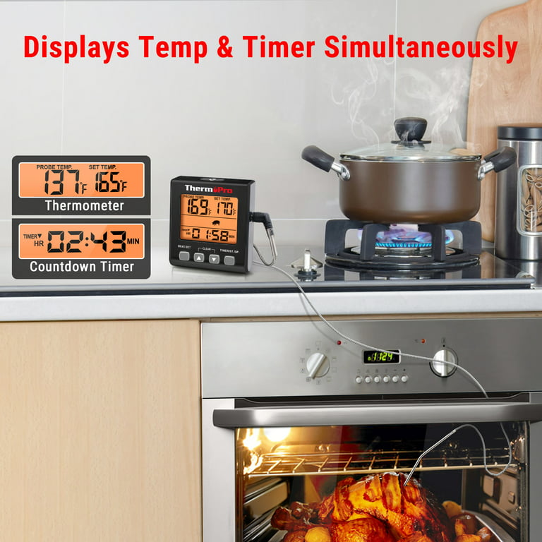 ThermoPro TP828BW Wireless Meat Thermometer with Dual BBQ Probe