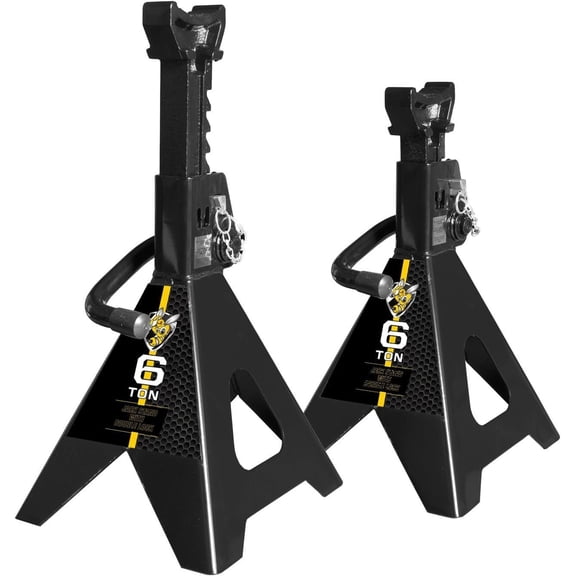 Jack Stands 6 Ton with Double Locking for Lifting SUVS, , 13000 lb Capacity, 1 Pair, Black