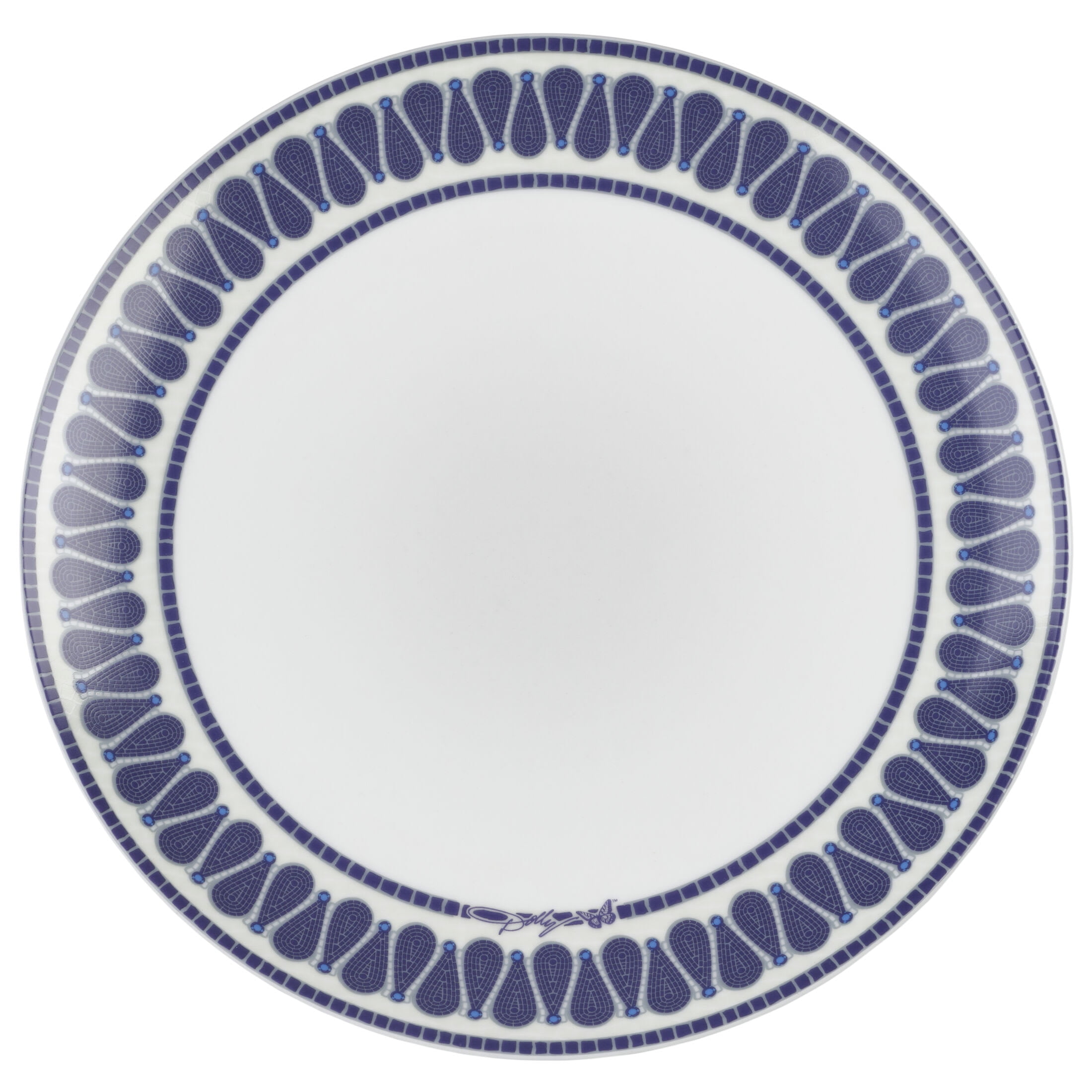 Dolly Parton Jeweled Mosaic 12pc Blue Butterfly Tableware Set