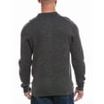 thumbnail image 2 of Magaschoni mens  Merino Wool-Blend Johnny Collar Sweater, s, Charcoal, 2 of 3