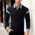 thumbnail image 2 of Polos for Men Long Sleeve Quarter Button Up Tee Shirt Basic Black Men T Shirts, 2 of 9