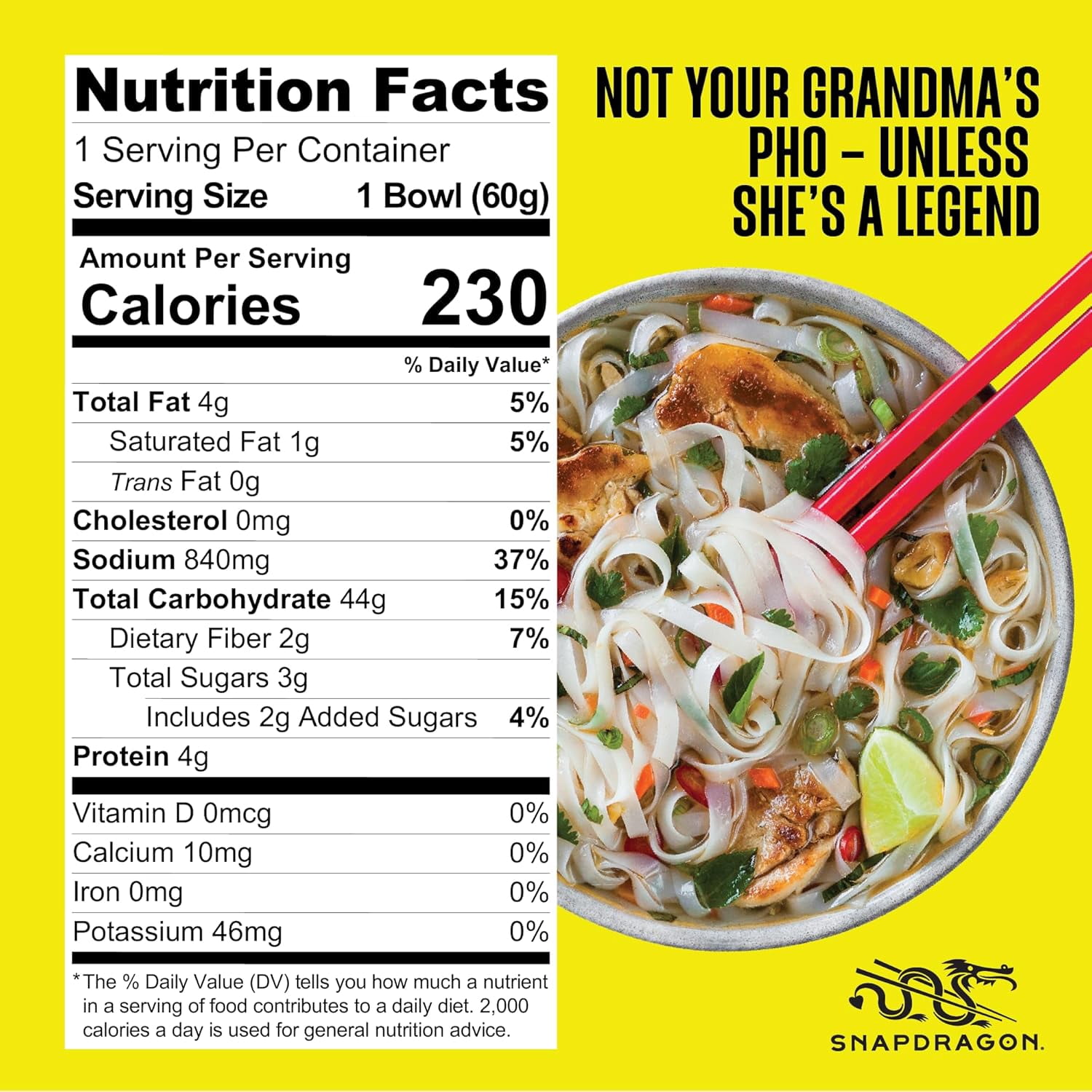 (Pack Of 4) Snapdragon Noodle Pho Chicken 4 Pack 8.4 Oz