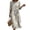 Gray, variant on Women's Floral Embroidered Casual Midi Dress Three Quarter Sleeve Round Neck Soft Breathable Loose Fit Bohemian Smock Pull on Plus Size Summer Vacation Dress