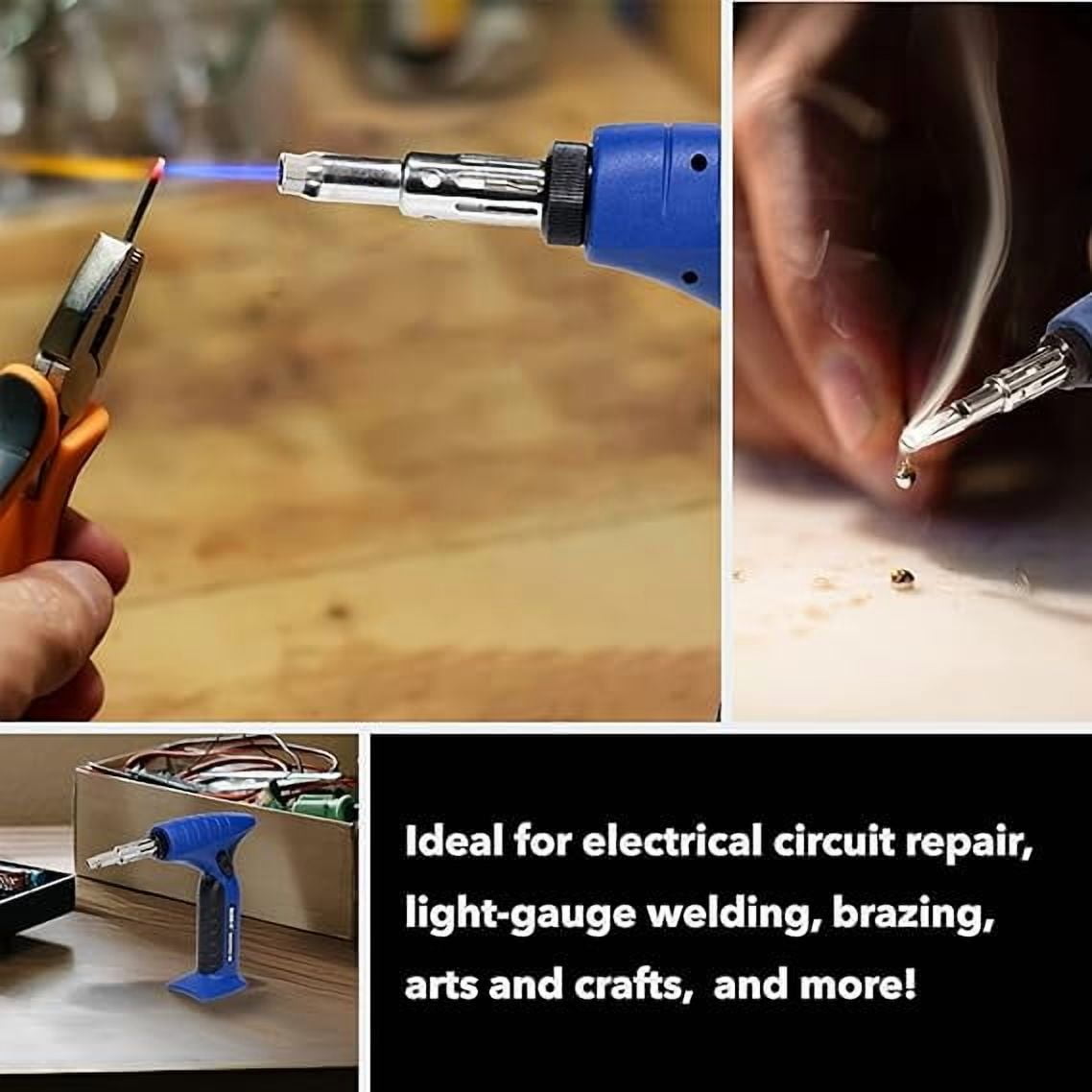 SolderPro 180 Soldering Iron Kit (PRO-180K) | Multi-Function Butane Heat Tool with Tips and Case | Cordless and Portable Soldering Gun | Home Improvement Tools and Soldering Kit Essential
