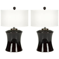 Safavieh  Lighting 24-inch Gary Ceramic Dark Brown Table Lamp (Set of 2) - 15" W x 15" D x 24" H