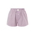 thumbnail image 1 of Honganda Women’s Button Front Plaid Shorts Lounge Shorts Bottoms Boxer Shorts, 1 of 8