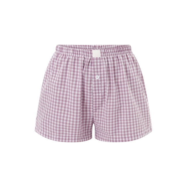 Honganda Women’s Button Front Plaid Shorts Lounge Shorts Bottoms Boxer Shorts