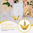 thumbnail image 3 of OUNONA 30Pcs Plated Gold Origami Crane Ornaments Handmade Paper Cranes for Wedding Decoration, 3 of 6
