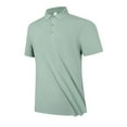 thumbnail image 3 of IYTR Mens Sports T Shirts Summer Fashion Short Sleeve T Shirts Comfy Button Up Lapel Plus Size Leisure Sports Shirts Casual Solid Color Green M, 3 of 7
