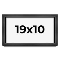 19x10 Frame Black Charcoal Grey Wood Textured Picture Frame | 0.75 Inch Moulding Width | Gunmetal