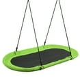 thumbnail image 6 of Topbuy 60" Flying Saucer Tree Swing Set Outdoor Oval Swing Adjustable Hanging Ropes for Kids Green, 6 of 7