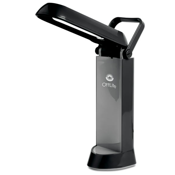 OttLite 13 Watt Folding Task Lamp, Black - Portable, Adjustable, Desk Light
