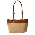 thumbnail image 2 of Italian Leather Top Handle Tote, Brown, 2 of 4