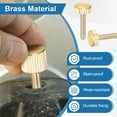 thumbnail image 2 of Uxcell Paquete de 10 Tornillos de Mariposa Estriados, M3x16mm Perillas de Cabeza Plana de Latón, 2 of 6