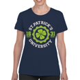 thumbnail image 2 of St. Patricks University Vintage Irish Shamrock Design Women's T-shirt, 2 of 3