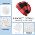 thumbnail image 5 of Adult Knitted Cap 11 X 10.6 In Two-Layer Design Breathable Light Dry And Easy Care Covering All Antiskid Anti-Wrinkle Coral Buffalo Plaid Check Tartan Scotland_2, 5 of 8