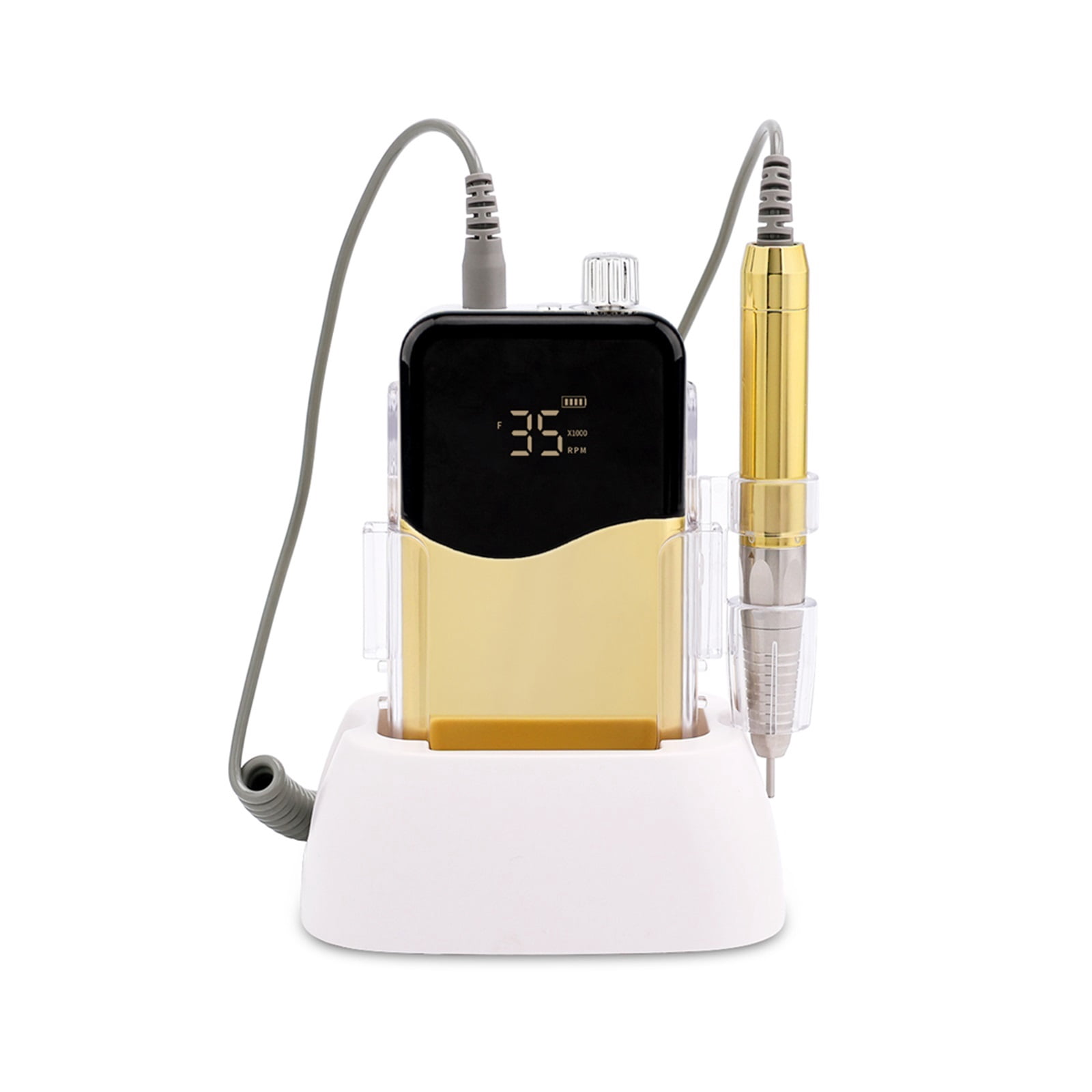 Brushless Handpiece 35000RPM Portable Desktop Cordless Electric Nail Drill Polisher Manicure, Rechargeable Electric Nail Drill Machine For Home And Salon ,Lightweight and Portable