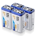 thumbnail image 3 of EBL 4 Pack 600mAh 9V Li-ion Rechargeable Batteries with Charger for AA AAA 9V Rechargeable Batteries Ni-MH Ni-CD Rechargeable Batteries, 3 of 9