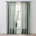 thumbnail image 2 of Better Homes & Gardens Woven Slub Rod Pocket Light Filtering Curtain Panel, 1-Piece, Sage, 52" W x 84" L, 2 of 5