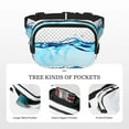 thumbnail image 5 of Honeii Crystal Clear Water Splash Print Square Double Layer Waist Bag,Waist Belt Bag Fashion Fanny Women and Men,For Travel Running Hiking Walking, 5 of 9