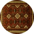 thumbnail image 1 of Ahgly Company Indoor Round Southwestern Yellow Country Area Rugs, 8' Round, 1 of 4