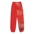 thumbnail image 3 of Gibobby pantalones con forro polar mujer Cómodos pantalones de entrenamiento para mujer, pantalones de chándal atléticos con bolsillos, pantalones de talle para correr (Rojo, L), 3 of 4