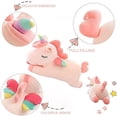 thumbnail image 4 of Peluche de peluche HUOGUO de unicornio con alas de arcoíris, 30 cm, 4 of 5