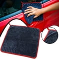 thumbnail image 2 of Cxui 1Pcs Reusable Microfiber Cleaning Cloths for Bathroom Kitchen Car Household Black3, 12X16In, 2 of 8