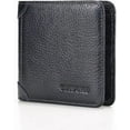 thumbnail image 1 of Cartera de Cuero Trifold para Hombre con Bloqueo RFID y 2 Ventanas para Identificación, 2 Compartimentos para Efectivo, 6-8 Ranuras para Tarjetas, 2-3 Ranuras Interiores, Cartera de Gran Capacidad, 1 of 6