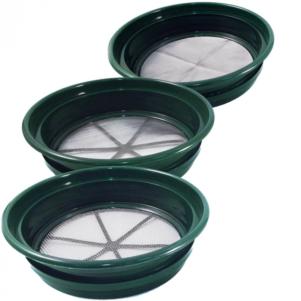 ASR Outdoor Gold Panning Classifier Set Mesh Soil Sifter, Coarse Combo