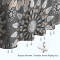 thumbnail image 6 of Gray Floral Mandala and Leaf Pattern Shower Curtain 84"x72" ,Bathroom Decorative Shower Curtains Set with 12 Hooks,Modern Waterproof Washable Shower Curtain, 6 of 6