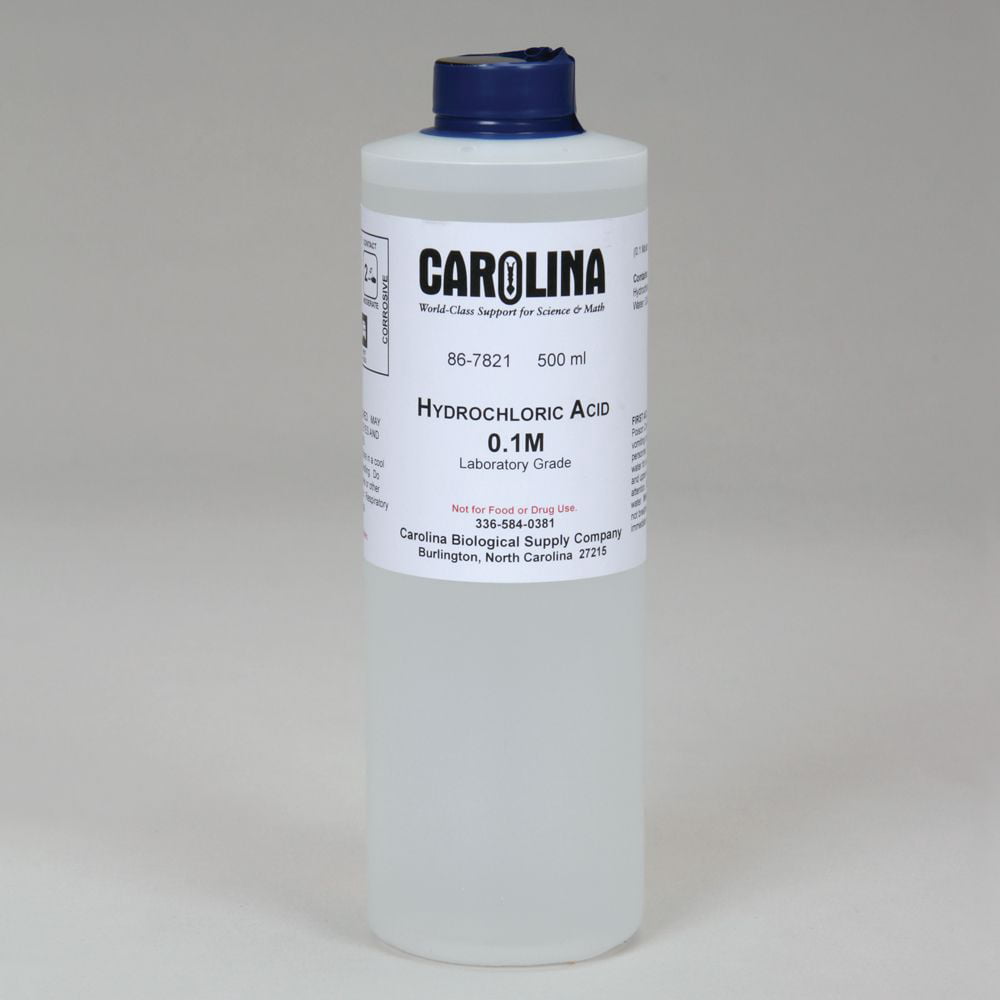 Hydrochloric Acid 0 1 M 0 3 V V Laboratory Grade 500 Ml Walmart
