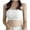 White, variant on Full-Coverage Wirefree Bra Women Ice Silk Strapless Strapless with Seamless Breathable Underwear Inside V-Neck Padded Bra Feature Hook and Eye Closure Training Bra Style Y-486 , White One Size